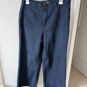 Cropped Denim Wide Leg